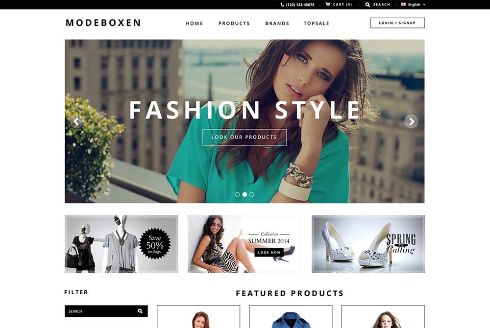 Web Design for Fashion Clothing